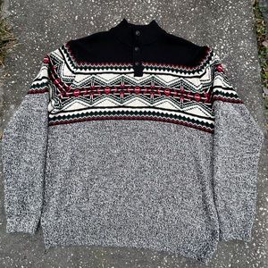 Chap’s Grey/Multicolored Christmas Sweater Size Men’s XL